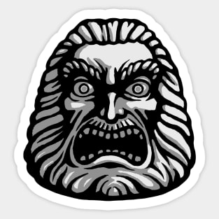 Zardoz Stone Head Sticker